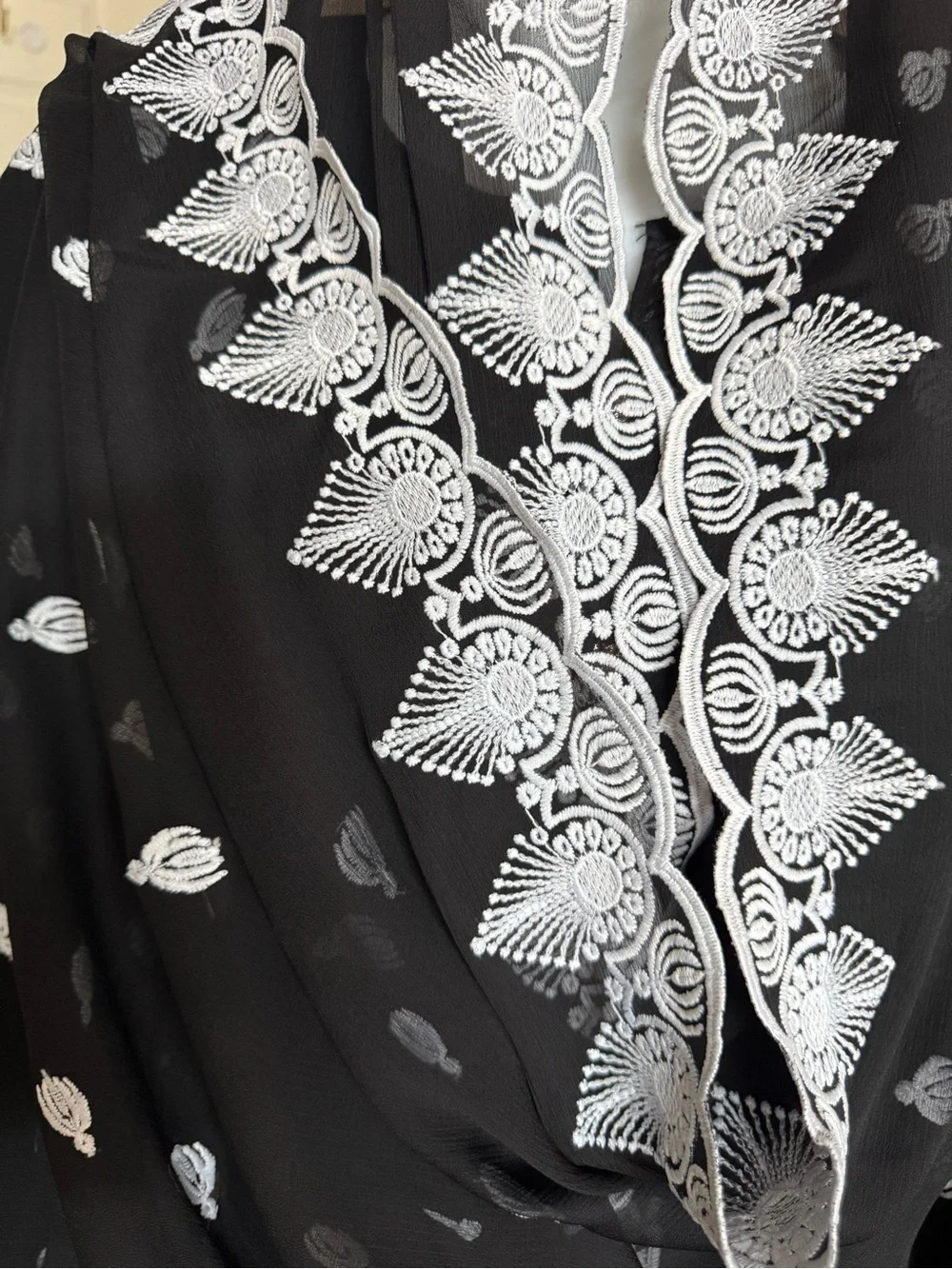 Pakistan chiffon embroidered duppata
